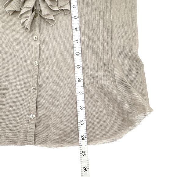 RALPH LAUREN BLACK LABEL Ruffle Blouse M - Picture 12 of 12